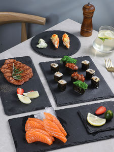 Planche à fromage en ardoise <span class=keywords><strong>de</strong></span> roche <span class=keywords><strong>de</strong></span> <span class=keywords><strong>lave</strong></span> <span class=keywords><strong>de</strong></span> sushi japonaise personnalisée <span class=keywords><strong>plateau</strong></span> d'assiette d'ardoise alimentaire en pierre plate pour restaurant - Product Image 3