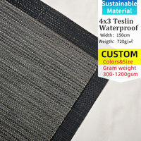 STARUNK Grande résistance à la déchirure Grand rouleau noir gris polyester Teslin Mesh Textile Tissu polyester enduit