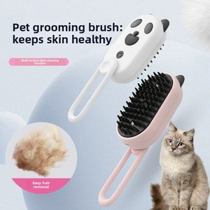 Brosse et peigne de massage pour animaux de compagnie avec pulvérisation d'ions négatifs pour le bain des chats/chiens - Élimine les poils lâches, empêche la dispersion des poils, élimine les poils en surplus - Product Image 1