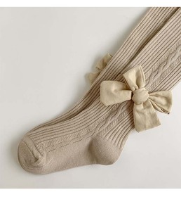 Pantimedias para <span class=keywords><strong>Niñas</strong></span>, Calcetines, <span class=keywords><strong>Leggings</strong></span> Tejidos Coloridos, Medias para Bebés Recién Nacidos con Lazo, Medias de Algodón para <span class=keywords><strong>Niñas</strong></span> - Product Image 4