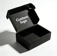 Boîtes d'expédition pour vêtements en carton ondulé avec impression de logo de marque personnalisée, couleur noire, emballage pour envoi postal