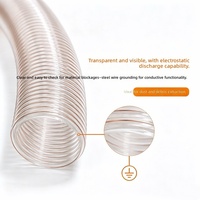 Tuyau d'aspiration en PU renforcé avec fil d'acier, tube transparent épaissi de 25 mm, nouveau matériau, résistant au froid et à la chaleur, conduit d'air industriel