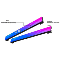 Tag harga tampilan LED tipis ringan 600*60mm layar rak toko ritel P1.25 P1.5 P1.8 dengan visibilitas tinggi