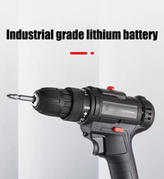 Perceuse à percussion électrique sans fil haute puissance 12V-21V à vitesse variable, alimentée par batterie lithium-ion rechargeable, robuste, OEM