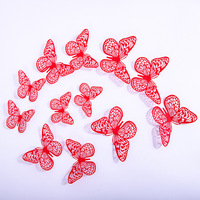 Décoration de gâteau papillon 3D doré en papier, idéale pour mariage et Saint-Valentin - Vente chaude