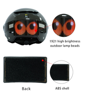 Lumière LED clignotante de sécurité pour scooter, casque de moto avec yeux LED arrière, éclairage des yeux du casque, écran LED