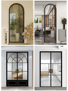 Customized Indoor Narrow Frame Bedroom Electric Aluminum Sliding Insulated Glass Door Balcony French Door Smart Sliding Door