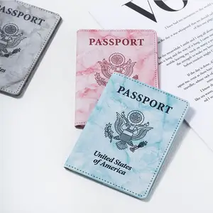 사용자 정의 pu 가죽 커버 케이스 간단한 얇은 디자인 여행 여권 홀더