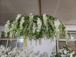 X09 all'ingrosso matrimonio casa composizione floreale Decor appeso fiore di seta pannello a parete 3D Roll Up fiore artificiale sfondo della parete - Product Image 6