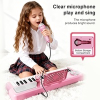 Customized Portable Kids Electronic Piano Keyboard with Speaker Mic Early Educational Music Toy for Toddler Girls Boys Beginners