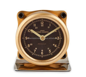 นาฬิกาโต๊ะกลมทำจากโลหะเคลือบสีขาวสมบูรณ์แบบสำหรับการตกแต่งโต๊ะที่มีสไตล์และการตกแต่งบ้านที่หรูหรา - Product Image 2