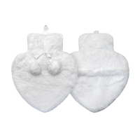 Offre spéciale, bouteille d'eau chaude en caoutchouc en forme de cœur pour cadeau de Saint-Valentin, sac de remplissage d'eau avec housse en peluche