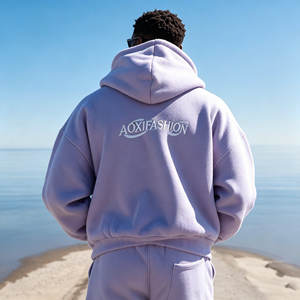 Winter Heavyweight <strong>Hoodie</strong> High Quality Cotton Polar Fleece <strong>Oversize</strong> Streetwear Men Custom Puff Printed Embroidery Zip Letter - Product Image 3
