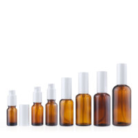 Botol Semprot Kabut Kaca Amber Minyak Atsiri Grosir 10ml 15ml 20ml 30ml 50ml 100ml Dengan Sprayer Plastik Hitam Putih
