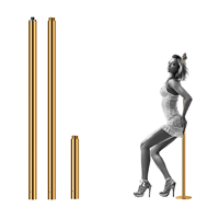 Kit d'entraînement de pole dance en acier inoxydable de 45 mm, rotation à 360°, amovible, installation facile, fonctionnalités réglables, fitness, OEM