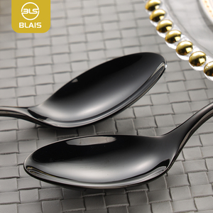 Quảng châu chất lượng cao Shiny Đen Thép không gỉ thiết lập dao kéo <span class=keywords><strong>1810</strong></span> khách sạn nhà hàng muỗng nĩa <span class=keywords><strong>Flatware</strong></span> cho Đảng dịp - Product Image 4