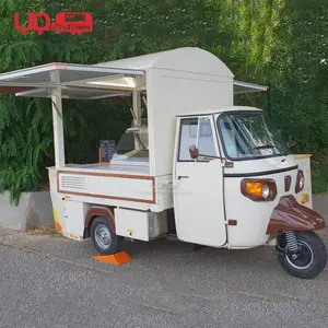 Mobiele Elektrische Food Truck Tuk Tuk Voedsel Driewieler Hot Dog Ijs Winkelwagen Donut Wafel Friteuse Voedsel Truck