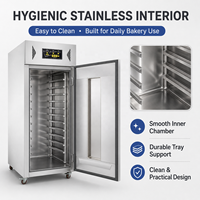 Armoire de Fermentation Professionnelle à Porte Unique avec Pulvérisation Puissante, Double Ventilateur et Circulation d'Air Chaud pour Boulangerie, 36 Plateaux