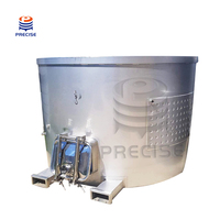 Fermenteur à vin à plateau ouvert en acier inoxydable 304/316 personnalisé, capacité 100L-20000L, avec refroidissement par plaques alvéolées et système PLC, modèle 5000L