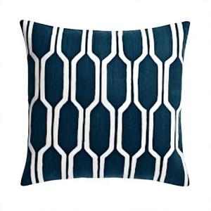 Luxury Design Wool Handmade Crewel Embroidery Wool Chain Stitched Cushion <b>Cover</b> <b>For</b> <b>Sofa</b> Couch Living Room Hot Selling Product - Product Image 1