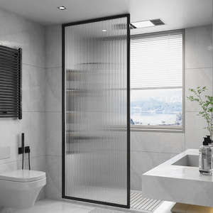 Mampara <span class=keywords><strong>de</strong></span> ducha <span class=keywords><strong>de</strong></span> marco fijo <span class=keywords><strong>de</strong></span> <span class=keywords><strong>baño</strong></span> recto rectangular moderno con vidrio templado <span class=keywords><strong>de</strong></span> 8mm <span class=keywords><strong>de</strong></span> espesor - Product Image 4