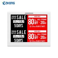 Zkong Digital Pasif Rfid E-paper Display 4.2 Inci Ble 5.0 E Tinta Esl Tampilan Digital Label Harga Rak Elektronik