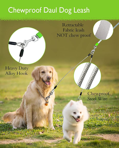 Wholesale Double Head Dog Traction Rope <b>Led</b> <b>Light</b> Automatic Retractable Pet Multifunctional Dog Leash with <b>Light</b> Poop Dispenser - Product Image 2