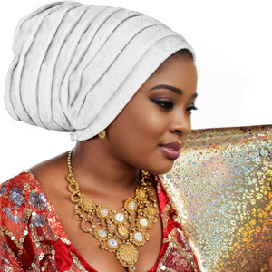 Zifeng OEM Musulman Traditionnel Nigérian <span class=keywords><strong>Mariage</strong></span> Festival Industrie Lourde Rose Vif Bronzé Chapeau Baotou pour Femmes - Product Image 1
