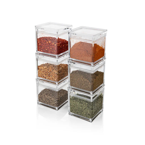 Clear Plastic <b>Canister</b> Organizer <b>Set</b> Spice <b>Canisters</b> <b>Sets</b> for the Kitchen Storage - Product Image 2