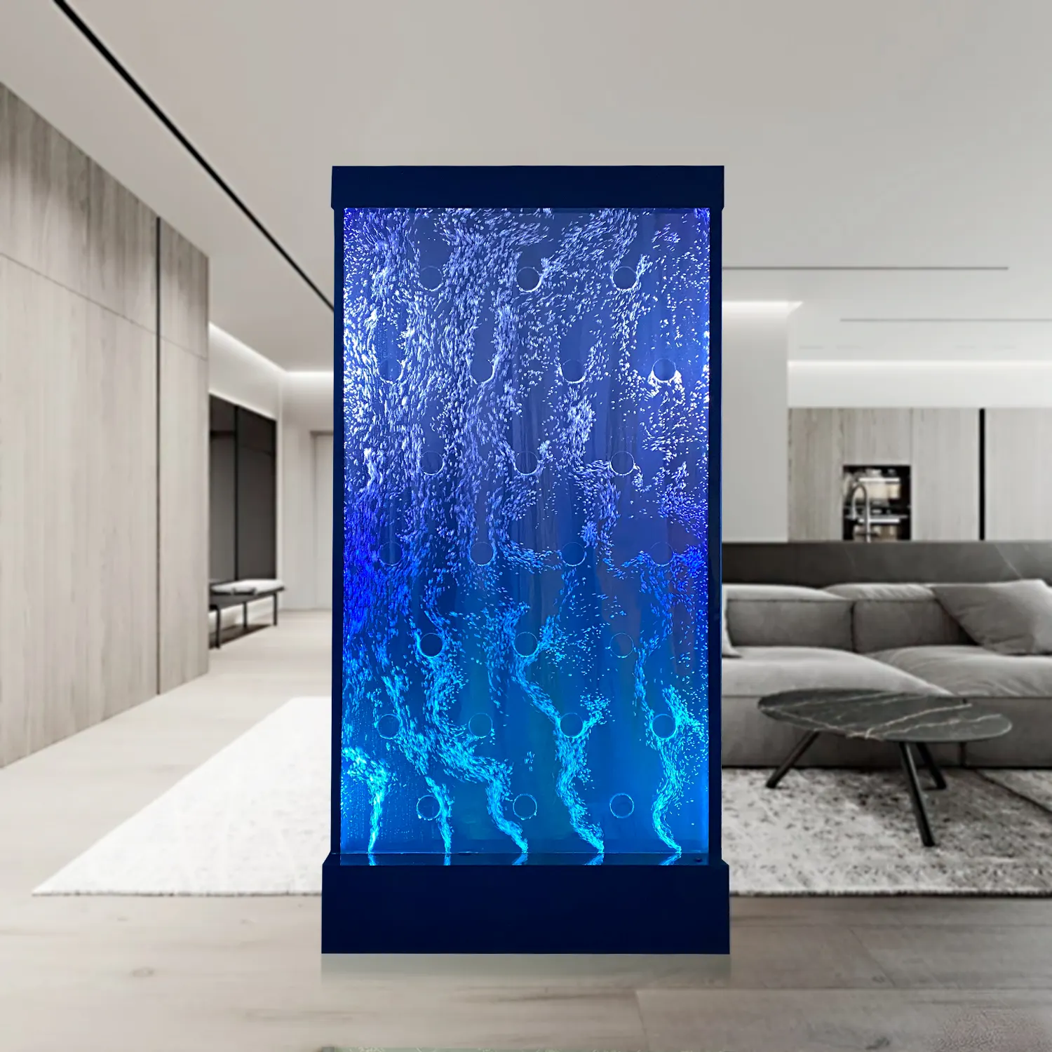Venda direta da fábrica LED brilhante característica da água bolha decoração da parede do salão de beleza