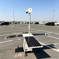 Tour de sécurité solaire portable haute efficacité avec caméra de surveillance CCTV cubique pour la surveillance des usines et entrepôts