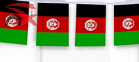 Drapeau de pays personnalisé drapeau de vacances en polyester national chaîne afghan drapeau de bruant pour la décoration