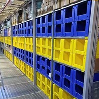 Bacs de tri empilables personnalisés en plastique ondulé PP pour le stockage sur étagère en entrepôt, boîtes de rangement réutilisables en Coroplast