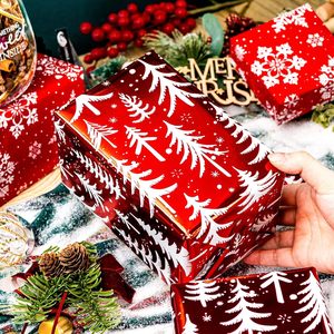 Reversible Christmas <b>Wrapping</b> <b>Paper</b> Red Metallic Foil Tree Snowflake Holiday Gift Craft 46.8 Square Feet Roll - Product Image 4
