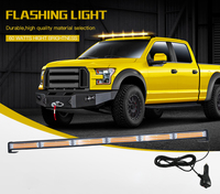 Barre lumineuse ambre haute puissance 60W LED 87cm stroboscope d'urgence à motif Multi Flash pour camions SUV véhicules utilitaires de service routier