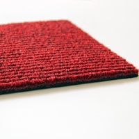 Moquette à nervures pour bureau, moquette aiguilletée avec support en TPE, TPR, PVC pour projets hôteliers, d'exposition et de décoration intérieure