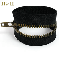 IIZII usine pas cher prix 4.5 YG antique laiton métal pantalon de survêtement fermeture éclair pour hommes