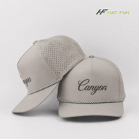 Casquette de baseball personnalisée pour homme, 5 ou 6 panneaux, en nylon, avec logo tissé, perforations laser, visière incurvée, pour le sport et le golf