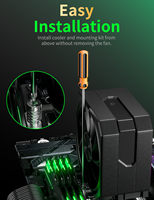 upHere 120mm CPU Air Cooler with 4 Heat Pipes, Quiet PWM CPU Fan Cooler for Intel LGA1700/1200 and AMD AM5/AM4 Gaming PC