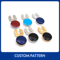 Nouveaux modèles de mode logo personnalisé boutons couverture couvercle boutons de manchette métal couvre bouton pour hommes