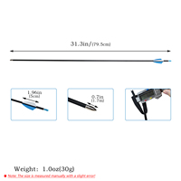 Flèches en carbone et métal mélangés Piaoyu 6 mm, 31,3 pouces, pour tir à l'arc recurve, flèches de haute qualité pour l'entraînement au tir à l'arc