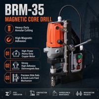 Perceuse magnétique BRM-35 1100W, machine à scier annulaire électrique 35mm, coupe annulaire robuste 220-240V pour la fabrication d'acier
