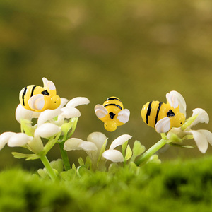 Mini 3D Flatback abeille charme embellissements animaux miniatures résine <span class=keywords><strong>abeilles</strong></span> artisanat pour thème fête décor Art bricolage artisanat décoration - Product Image 3