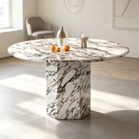Table à manger moderne de luxe en marbre, plateau rond/carré en pierre, table de cuisine pour salle à manger, hôtel, restaurant, meubles Alibaba.co...