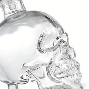 Botella <span class=keywords><strong>de</strong></span> Vidrio Blanco Cristalizado Personalizada <span class=keywords><strong>de</strong></span> Fábrica con <span class=keywords><strong>Forma</strong></span> <span class=keywords><strong>de</strong></span> <span class=keywords><strong>Calavera</strong></span>, Impresa con Serigrafía, con Tapa <span class=keywords><strong>de</strong></span> Corcho para Whisky, Ron y <span class=keywords><strong>Vodka</strong></span> - Product Image 6