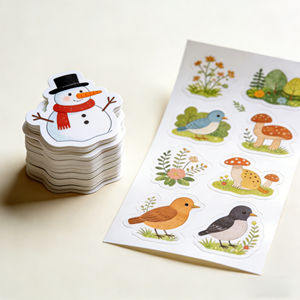 Autocollants en papier adhésif découpés sur mesure, impression de feuilles, étiquettes d'emballage, adhésif imperméable, transparent, découpe à la demande, nourriture pour animaux de compagnie - Product Image 6