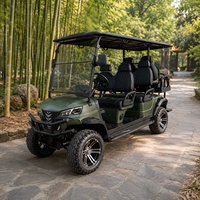 Carrinho de Golfe Elétrico Jetty Beach para 2, 4 ou 6 Passageiros, Motor AC 72V 7.5KW, Bateria de Lítio, para Equipe de Cais e Transporte de Cesto de Caranguejos
