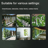 Tour de culture hydroponique verticale de haute qualité avec pompe et lumière pour légumes-feuilles, kit de culture de jardin en PE de qualité alimentaire, gain de place