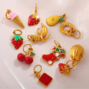 จี้ผลไม้สแตนเลสชุบทอง 18K อุปกรณ์ทำเครื่องประดับ DIY จี้สำหรับสร้อยคอและสร้อยข้อมือสำหรับทุกเพศ - Product Image 3