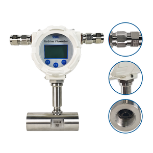 Pengukur Aliran Turbin LCD Koneksi Berulir Pengukuran Cairan Air Laut Minyak Tahan Korosi Logam Presisi Tinggi Tahan Air - Product Image 3